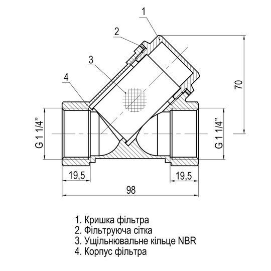 Фільтр грубого очищення SOLOMON 1 1/4&Prime; 8011