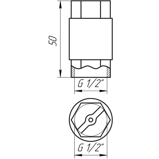 Клапан зворотного ходу води Q PROFESSIONAL 1/2″ QP100