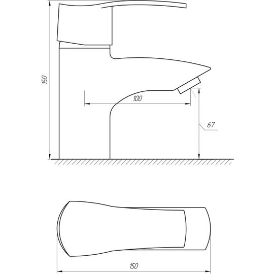 Змішувач для умивальника Globus Lux QUEENSLAND GLQU-0101 латунь(картридж Sedal)