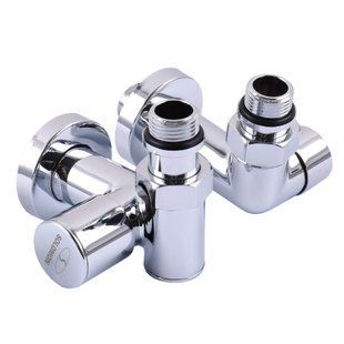 !Набір Кран вентильний кутовий з американкою SOLOMON LUX 1/2&Prime; CHROM 7777_TEN (1уп.)