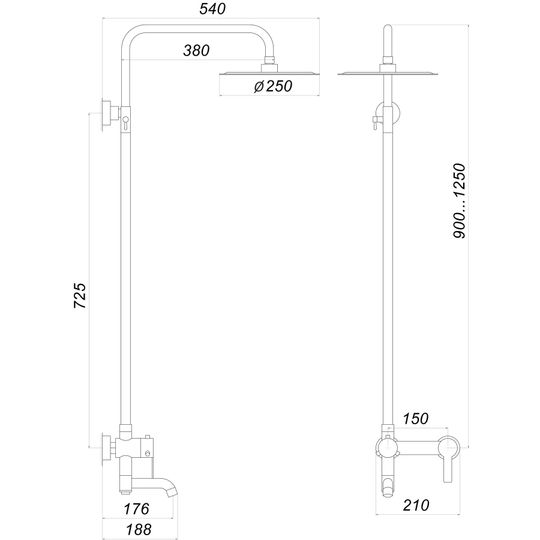 Душова система Globus Lux ALPEN SBT1-SH-02