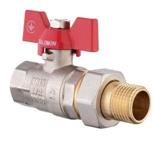 Кран кульовий прямий з американкою SOLOMON 1/2&Prime; ПОСИЛЕНИЙ 1042