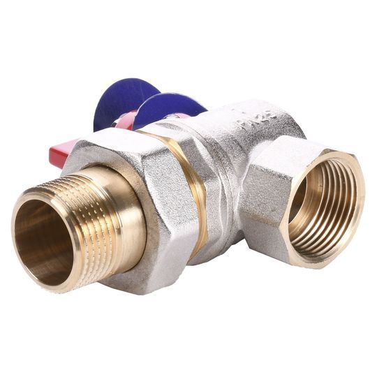 Кран кульовий кутовий з американкою SOLOMON 1&Prime; ПОСИЛЕННИЙ B1043