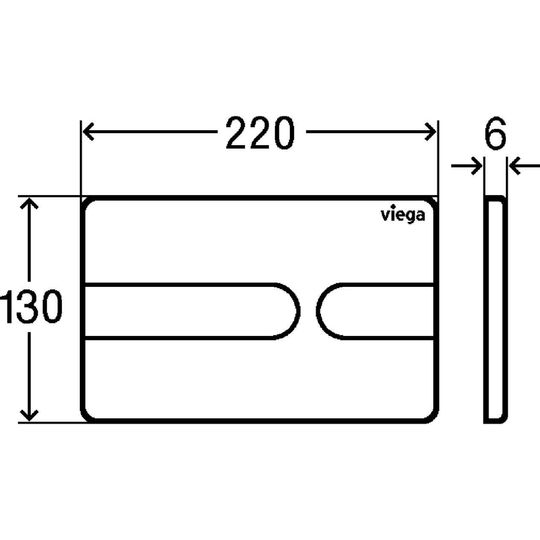 Панель змиву Prevista для бачків Visign for Style 23, матовий хром, Viega 773069