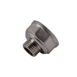 Перехідник редукційний 1/2&Prime;х1/4&Prime;ВЗ нікельований восьмигранний NK313O OPTIMUM