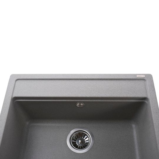 Гранітна мийка Globus Lux VOLTA сiрий камiнь 570х510мм-А0005