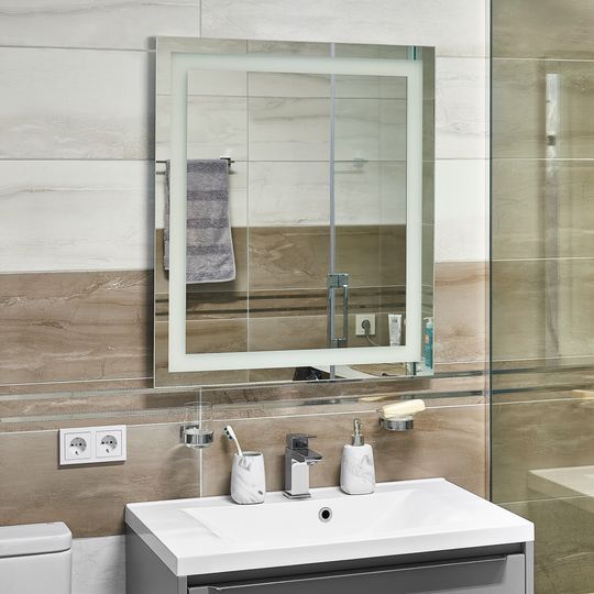 Дзеркало UNIO MRR-01 SQR-AA-H 700 x 800 mm LED FL з підігрівом